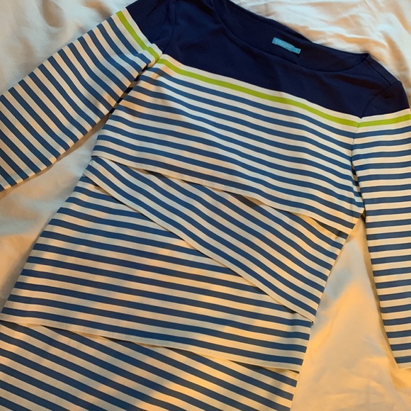 J. McLaughlin Nicola Layered Dress in Navy/Lime/Medium Blue. NWOT/Never worn szS - Picture 6 of 6